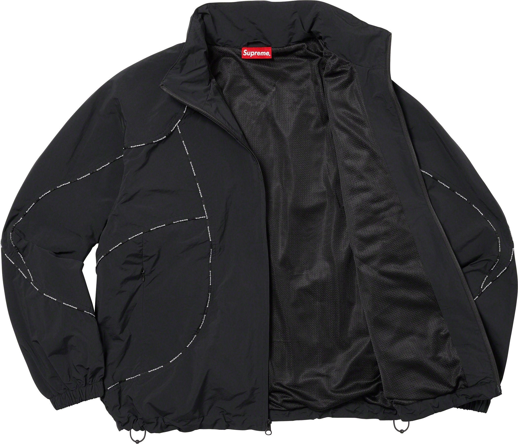 Logo Piping Hooded Track Jacket view 8